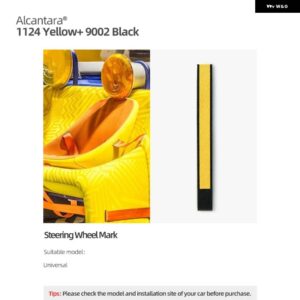 アウディ BMW アルカンターラ ステアリングホイール トップセンター マーカー ステッカー ポルシェ マスタング メルセデステスラ インテリア - 1142-9002