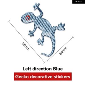 アウディ BMW トカゲヤモリ面白 3D ステッカー スタイリングエンブレムバッジ ステッカー カーボン メルセデス BRZ マスタング - Left Blue