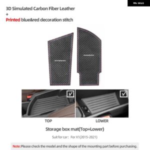 BMW アルカンターラ X1 F48 2015-2021 収納ボックス カップホルダー マットコースターノンスリップ M パフォーマンス インテリア - PVC Storage pad LHD