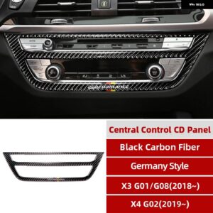 BMW インテリア カーボン M パフォーマンス ステアリングホイール ボタン フレーム インナードア ハンドルカバー トリム G01 G08 G02 X3 X4 - Black Carbon
