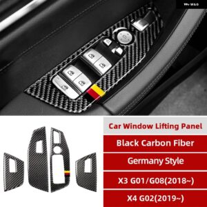 BMW インテリア カーボン M パフォーマンス ステアリングホイール ボタン フレーム インナードア ハンドルカバー トリム G01 G08 G02 X3 X4 - Window lift Panel