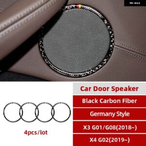 BMW インテリア カーボン M パフォーマンス ステアリングホイール ボタン フレーム インナードア ハンドルカバー トリム G01 G08 G02 X3 X4 - Door Speak 4pcs