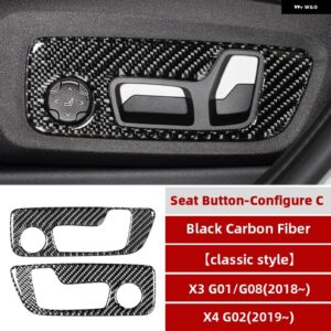 BMW インテリア カーボン M パフォーマンス ステアリングホイール ボタン フレーム インナードア ハンドルカバー トリム G01 G08 G02 X3 X4 - Seat Button C