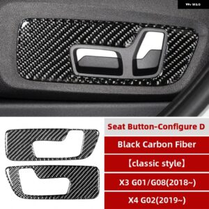 BMW インテリア カーボン M パフォーマンス ステアリングホイール ボタン フレーム インナードア ハンドルカバー トリム G01 G08 G02 X3 X4 - Seat Button D