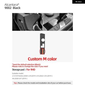 BMW センターコンソール ギアシフト パネル ステッカー G20 G23 G28 3 4シリーズ X3 X5 アルカンターラ M色 インテリア カー - Black RHD M