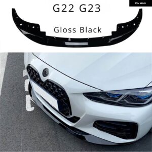 BMW フロントバンパー スプリッター リップディフューザー 4シリーズ G24 G26 420I 430I I4 M50 M スポーツグランクーペ 4 ドア G22 G23 M440I 2020-2024 - Gloss Black G23 G22