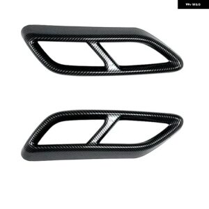 アウディ A3 8Y S ラインスポーツバック セダン 2021-23 テールマフラー パイプ 出力カバー トリム - Carbon Look