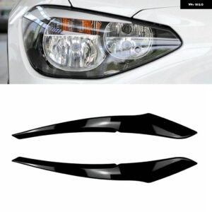 BMW F20 F21 1シリーズ 118I 120D 120I M135I PRE-LCI 邪悪な ヘッドライト アイブロウ まぶた ABS /カーボンルック 3D ステッカー - Gloss Black1