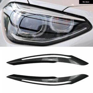BMW F20 F21 1シリーズ 118I 120D 120I M135I PRE-LCI 邪悪な ヘッドライト アイブロウ まぶた ABS /カーボンルック 3D ステッカー - CARBON LOOK