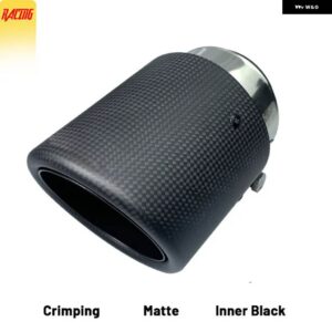 BMW インテル 86MM X5 F15 E70 X6 F16 排気先端マフラー パイプ マットカーボンインレット 1個 黒 - Crimping Matte