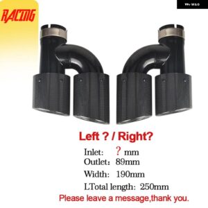 アウディ クラボン繊維 エキゾースト デュアルヒント H タイプ A4L A5 A6L S 4 アウトテールスロートブラックノズル - Other size