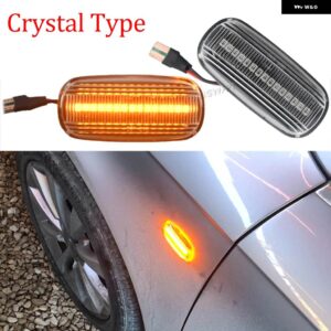 アウディ ダイナミック ウィンカーライト LED サイド マーカー フェンダー シーケンシャル インジケータ ランプ A3 S3 8P A4 S4 RS4 B6 B7 A6 S6 RS6 C6 - Dynamic Crystal Type