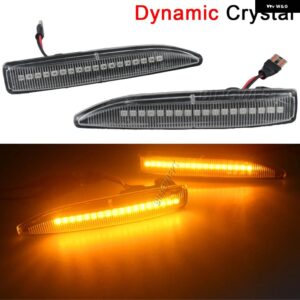 BMW サイドリピーターランプ 7シリーズ E65 E66 E67 E68 37377 - 2008 LED サイド マーカー ライト ダイナミック ウィンカーライト - Dynamic Crystal Type