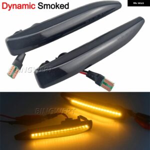 BMW サイドリピーターランプ 7シリーズ E65 E66 E67 E68 37377 - 2008 LED サイド マーカー ライト ダイナミック ウィンカーライト - Dynamic Smoked Type