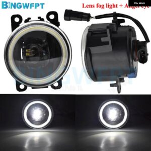 ランドローバー H11 LED 12V フリーランダー 2 LR2 FA_ 2006-2014 フォグライト エンジェルアイ デイタイム ランニングライト 車 - LED-Lens-Angel eye
