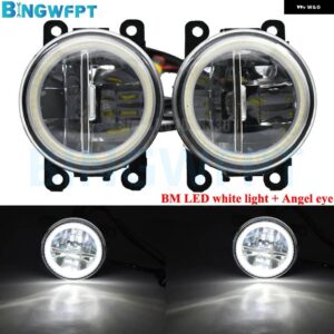 ランドローバー H11 LED 12V フリーランダー 2 LR2 FA_ 2006-2014 フォグライト エンジェルアイ デイタイム ランニングライト 車 - BM-white-Angel eye