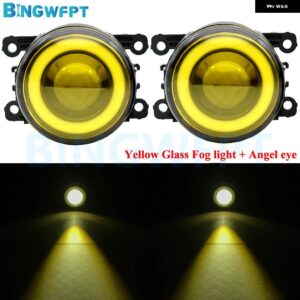 ランドローバー H11 LED 12V フリーランダー 2 LR2 FA_ 2006-2014 フォグライト エンジェルアイ デイタイム ランニングライト 車 - HZ-LED-yellow
