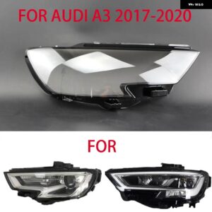 アウディ A3 2016-2020 ヘッドライト ランプシェードクリア ヘッドライト レンズランプ フードランプシェードカバー レンズ光シェル - 1 Pcs Right