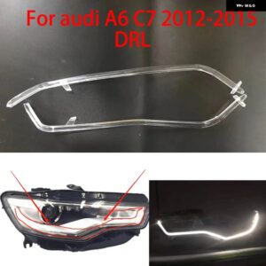 アウディ A6L C7 2013-2015 DRL デイタイム ランニングライト 導光板 デイタイム ランニングライト チューブ自動 ランニングライト リペア 部品 - 2pcs right and left
