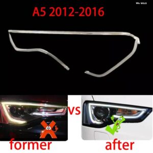 アウディ A5 S5 2012-2015 開口ヘルニア ヘッドライト DRL ガイド デイタイム ランニングライト チューブ LED ライトバー白色光 - 1pair left and right