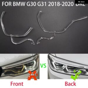 BMW 5シリーズ G30 G31G38 2018-2020 LED ヘッドライト DRL 車絞りガイド デイタイム ランニングライト チューブ LED ライトバー白色光 - 1 pair headlights