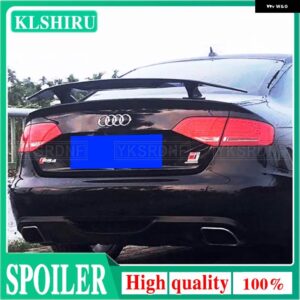 アウディ A4 S4 B8 B8.5 B9 2009-2015 装飾 ABS プラスチック ペイント塗装色リア トランク スポイラー - Carbon　Fiber　Look