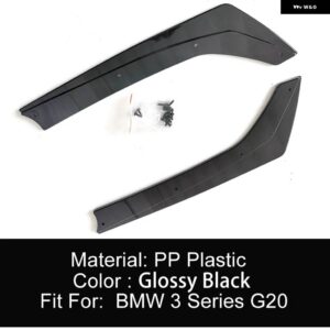 BMW リアバンパー ストリップ リップ スポイラー ディフューザースプリッタースクラッチプロテクターウイングレットサイドコーナーエクステンション - Glossy Black