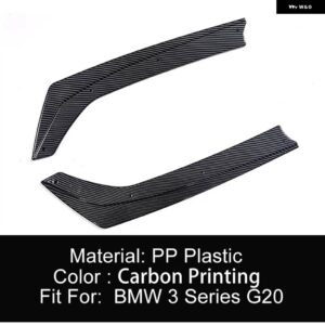 BMW リアバンパー ストリップ リップ スポイラー ディフューザースプリッタースクラッチプロテクターウイングレットサイドコーナーエクステンション - Carbon Printing