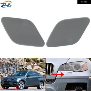 BMW ヘッドライト ヘッドランプ ウォッシャー スプレー ノズル カバー キャップ 蓋 ケース 下塗り X5 E70 X6 E71 E72 2008-2013 51657052427 51657052428 - Left Side