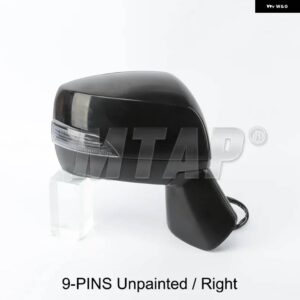 スバル 社外バックミラー バックミラー ASSY フォレスター 2013 2014-2017 LED ライト + 加熱 + 電動折りたたみ 9ピ - 9PINS Unpainted (RH)
