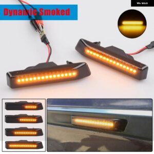 BMW フロントウイングスモークレンズ ダイナミック LED サイドマーカー リピーターインジケータライト 63132492179 63137164491 X5 E53 E36 - Dynamic Smoked
