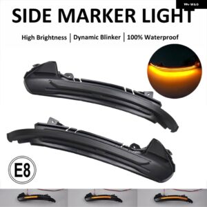 アウディ 2個 ダイナミック ウィンカー LED A6 C7 RS6 4G 流れるサイドミラー ライト シーケンシャル フラッシャー 2013 2014 2015 2017 2018 - dynamic　smoked