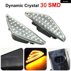BMW 2個 LED サイドマーカー ライト E70 X5 F25 X3 E71 X6 2008-2014 ダイナミック ウィンカー シーケンシャル ランプ 63137171007 63137171008 - Dynamic Crystal