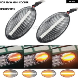 BMW 63137166014 ミニクーパー R50 R52 R53 2002-2008 1112629 LED ダイナミック シーケンシャル 点滅 ウィンカーライト - Dynamic Crystal Type