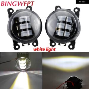 ランドローバー 1ペア LED フォグライト フロントバンパー フォグランプ DRL 12V ディスカバリー 4 レンジローバー スポーツ L320 フェイスリフト 2010-2013 - LED-white-Plastic