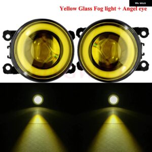 ランドローバー 1ペア H11 LED フォグランプ エンジェルアイ フリーランダー 2 LR2 FA_ 2006 2014 レンジローバー スポーツ L322 - LED-Yellow