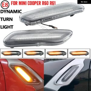 BMW MINI COOPER R60 R61 COUNTRYMAN PACEMAN ダイナミック スクロール 点滅 LED サイド マーカー インジケーター ランプ ターン シグナル フェンダー - Dynamic Crystal Type