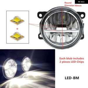 ランドローバー 2ピース/ペア LED フォグランプ 日産 ノート E11 MPV 2006-2011 ディスカバリー 4 LR4 SUV LA 2010-13 - LED-BM