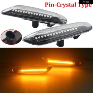 BMW LED ダイナミック ウィンカー サイドマーカー 流れる光インジケータランプ E60 E61 E90 E91 E92 E93 E81 E82 E88 E46 X3 X1 - Crystal type A