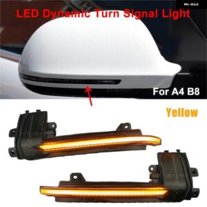 アウディ A4 A5 B8 B8.5 A3 8P Q3 A6 C6 S6 SQ3 A8 D3 8K LED ダイナミック ウィンカーライト フラッシャー流水ウインカーフラッシュライト - b8-yellow