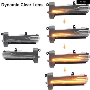 ボルボ 2X LED シーケンシャル ダイナミック サイドミラー ウインカー ライト ウィンカーランプ XC60 2014-16 OEM#31371878 31371879 - Clear Dynamic