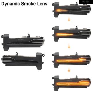 ボルボ 2X LED シーケンシャル ダイナミック サイドミラー ウインカー ライト ウィンカーランプ XC60 2014-16 OEM#31371878 31371879 - Smoke Dynamic