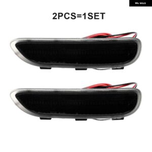 BMW 3シリーズ E46 M3 2001-2006 LED フェンダー サイドマーカー ランプ 2D クーペコンバーチブル 1999-2003 フロントバンパー リフレクターライト - Smoked Lens