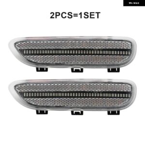 BMW 3シリーズ E46 M3 2001-2006 LED フェンダー サイドマーカー ランプ 2D クーペコンバーチブル 1999-2003 フロントバンパー リフレクターライト - Clear Lens