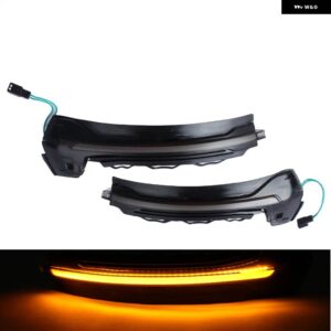アウディ 2個 ダイナミック ウインカー A3 8V S3 RS3 サイドミラー ライト LED ウィンカー 2013-2018 矢印フラッシャー - smoked　black-yellow