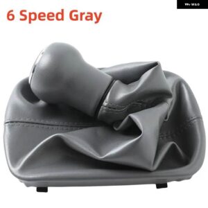 アウディ 5/6スピード A6 C5 A4 B5 A8 D2 35796 カースタイリングギア シフトノブ レバーシフター ゲートルブーツカバー 襟ケース - 6　speed　gray