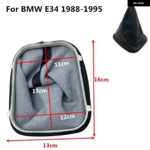 BMW レザー ギア シフトノブ ゲートルブーツカバー フレームレバーシフター カラー E36 3シリーズ E30 E34 E39 E81 E82 E87 E88 - For E34