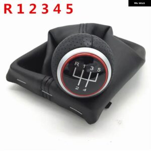 アウディ 12MM A4 S4 B8 8K A5 8T Q5 8R S ライン 2007-2015 ハンドスピードギア シフトノブ ゲートルブーツレバーハンドルヘッド防塵カバー - r　1　2　3　4　5　red
