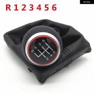 アウディ 12MM A4 S4 B8 8K A5 8T Q5 8R S ライン 2007-2015 ハンドスピードギア シフトノブ ゲートルブーツレバーハンドルヘッド防塵カバー - r　1　2　3　4　5　6　red