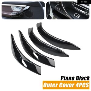 BMW 3 4シリーズ F30 F31 F32 F33 F34 F35 F36 F80 F82 F83 2013-2017 車内ドア プルハンドル アウターカバー トリム 51417275487 - Black Outer Cover